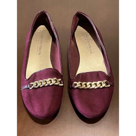 Marroon suede beautiful loafers/ slip ones size 8 - Picture 1 of 6